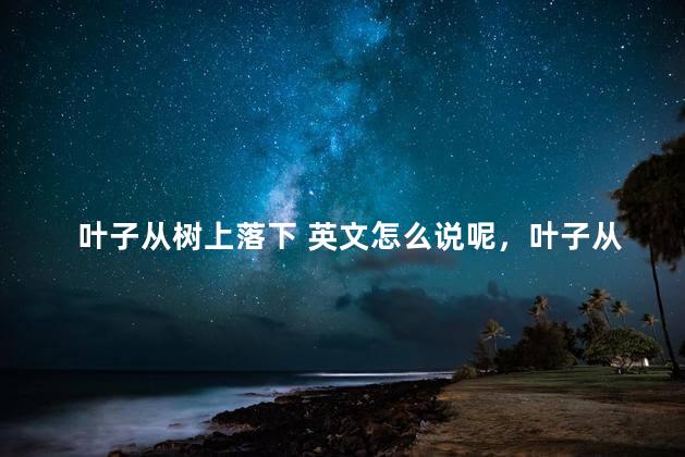叶子从树上落下 英文怎么说呢，叶子从树上落下用英语怎么说
